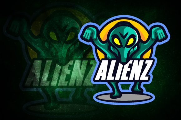 Aliens Attack E-Sport Logo: A Versatile and High-Quality Design for Gaming Teams