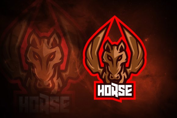 Brown Horse E-Sport Logo: Perfect for Your Gaming Team