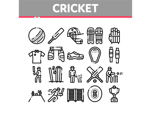 Cricket Game Icons: A Versatile Design Asset