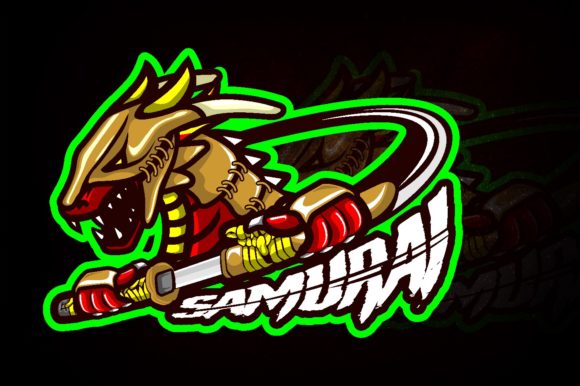 Dragon Samurai E-Sport Logo: Perfect for Your Team
