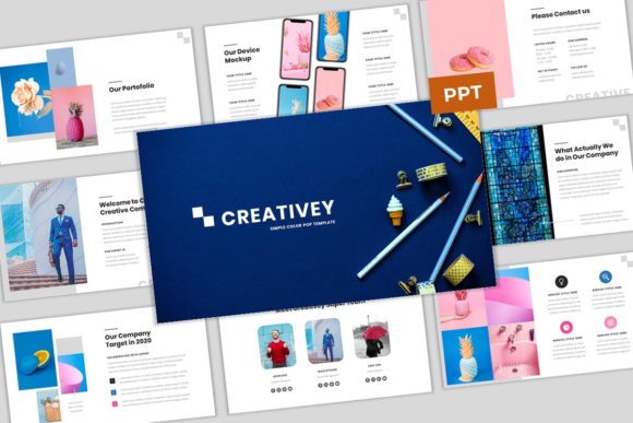 Explore Creativey - Simple Color Pop Template