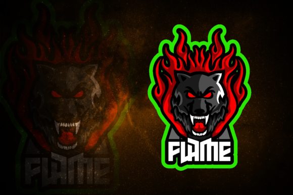 Flame Wolfe E-Sport Logo: Perfect for Your Team