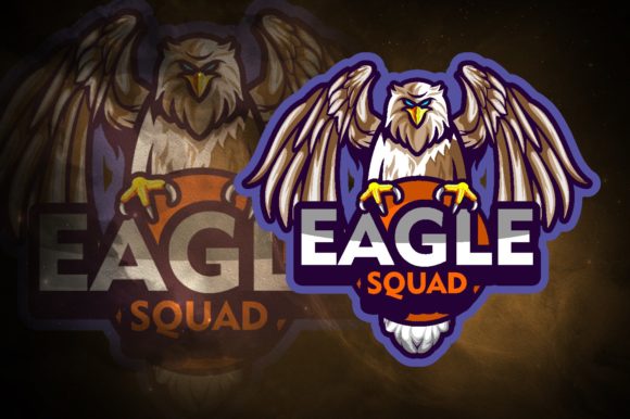 Golden Brown Eagle E-Sport Logo: A Versatile and High-Quality Design for Your Gaming Team