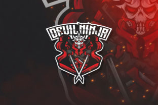 Introducing Devil Ninja Esport Logo Template: Perfect for Your Gaming Team and Brand