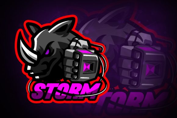 Rhino Storm E-Sport Logo: A Perfect Emblem for Your Gaming Team