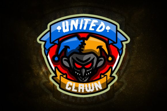 United Clown E-Sport Logo: Perfect for Gaming Teams