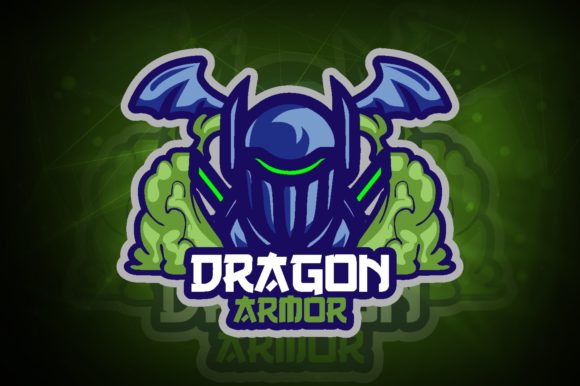 Unleash Your Gaming Brand with Dragon Armor E-Sport Logo