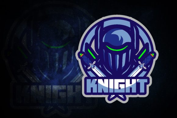Unleash Your Gaming Brand with the Blue Knight E-Sport Logo
