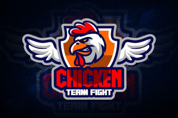 Unleash Your Gaming Brand with the Chicken Time Fight E-Sport Logo
