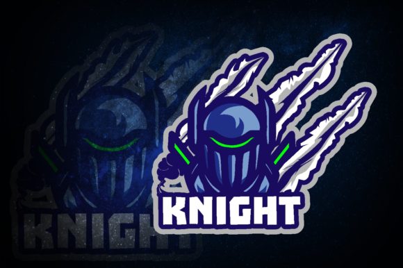 Unleash Your Gaming Brand with the Purple Knight E-Sport Logo
