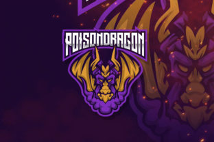 Unleash Your Gaming Team's Identity with the Poison Dragon Esport Logo Template